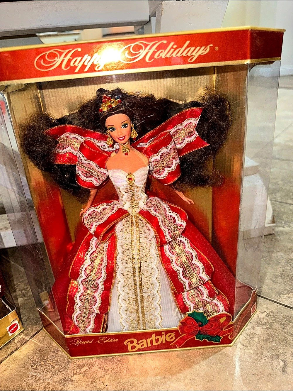 Mattel Happy Holidays Barbie Holiday Doll in Red & White